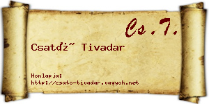 Csató Tivadar névjegykártya