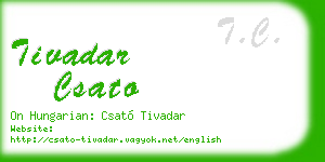 tivadar csato business card