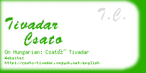 tivadar csato business card